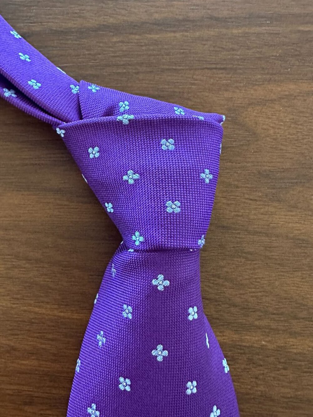 Thomas Pink Purple White Floral Silk Tie